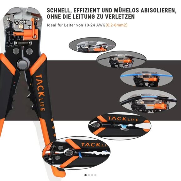 Tacklife Wire Stripper, Cable Cutter Crimper MWS02 - Picture 11 of 13